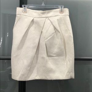 White with silver stitching skirt